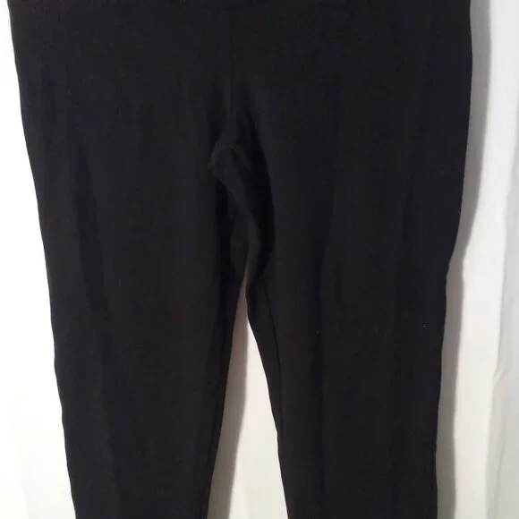 Shape FX Leggings Women L Straight Skinny Active Athletic Cropped Black - Picture 4 of 13